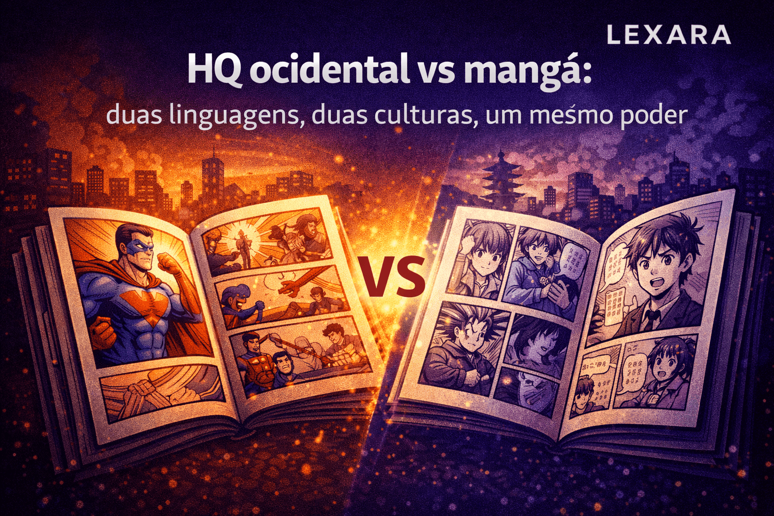 HQ ocidental vs mangá: duas linguagens, duas culturas, um mesmo poder